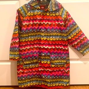 Oilily Hooded Rain Jacket size 128 or 7/8 yo